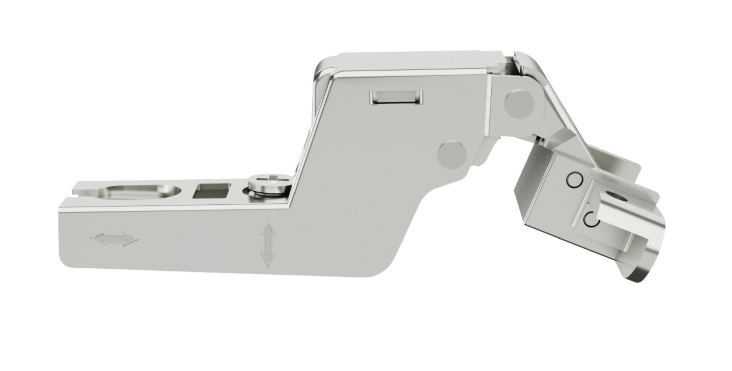 Bisagra Hafele Metallamat autorretén supercurva sin base M1