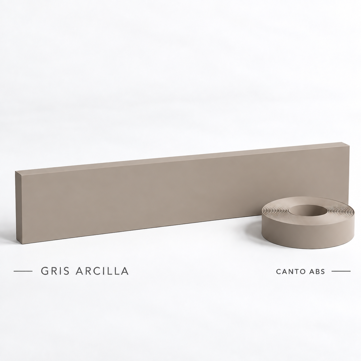 Canto ABS Gris Arcilla 23 x 0,8 mm — foto 2