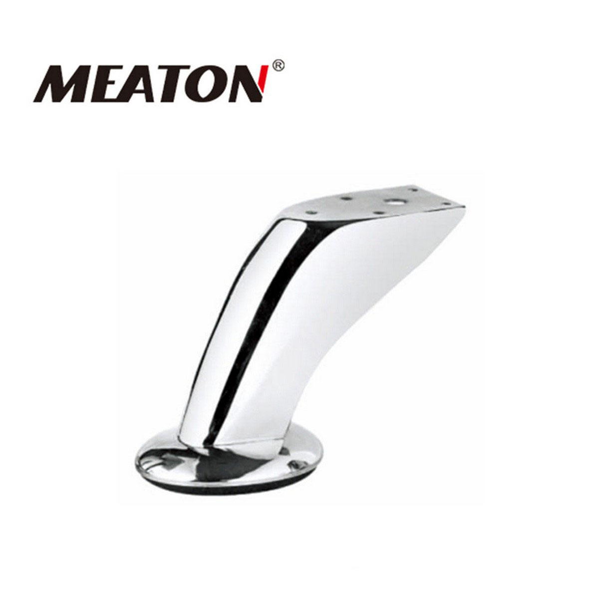 Pata metálica corta cromada 90 x 120 mm