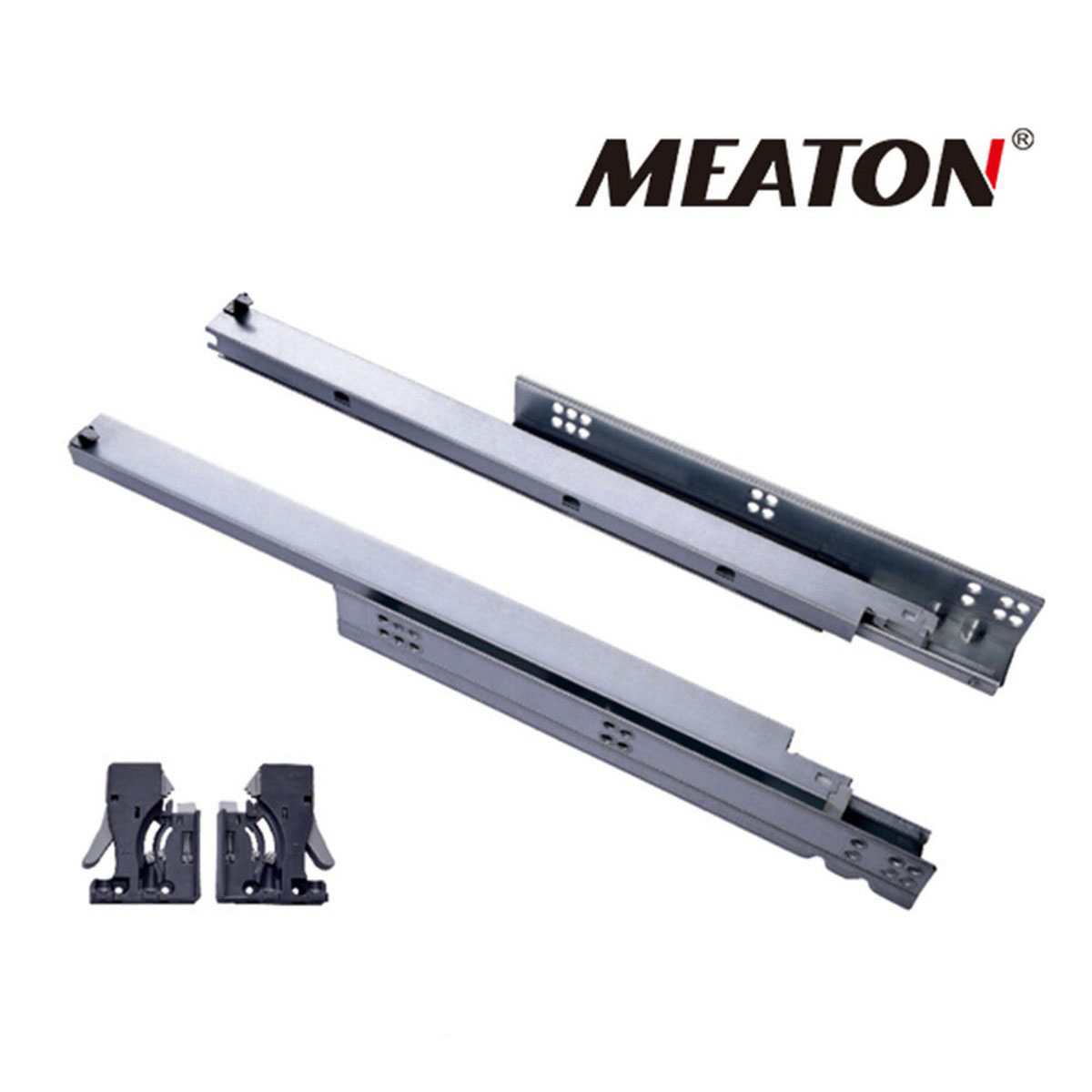 Riel oculto Meaton con pistón 450 mm - juego