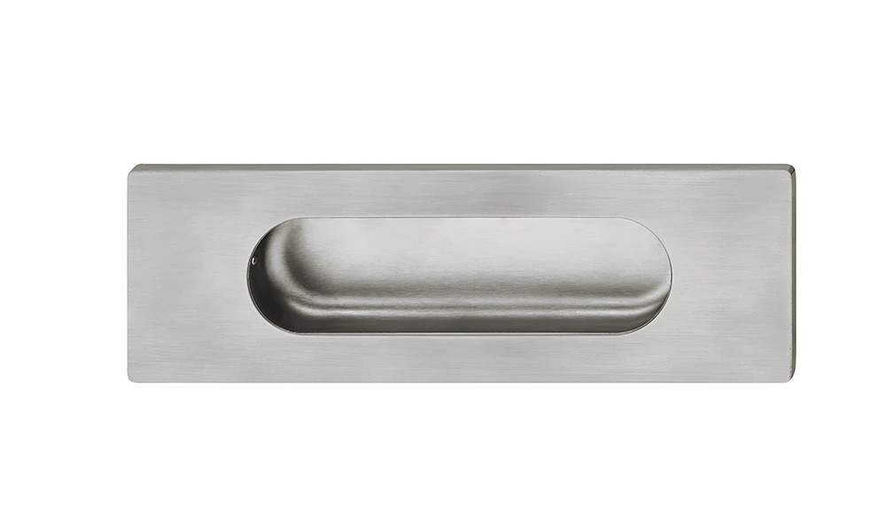 Tirador cubeta Hafele acero inoxidable 140 x 45 mm