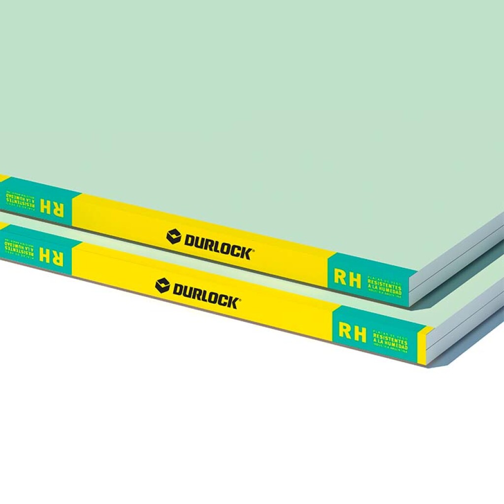 Placa Yeso Durlock 240X120X12.5 W. Resistente a la humedad